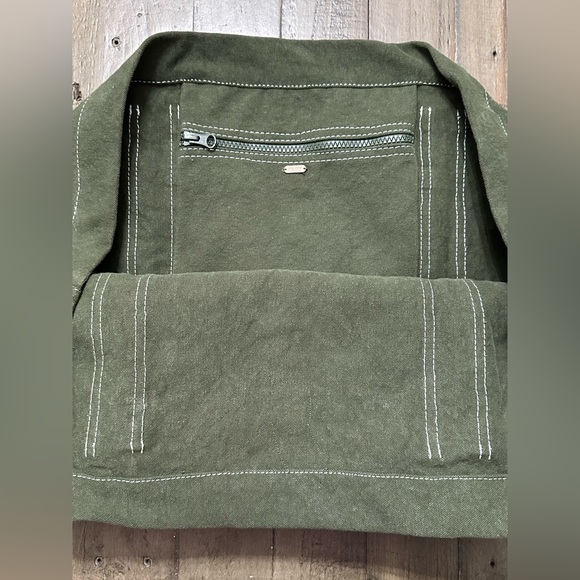 NWT Free People Been There Badge Tote Bag - One Size - Green - Picture 12 of 14